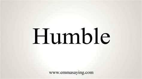 how do you pronounce humble